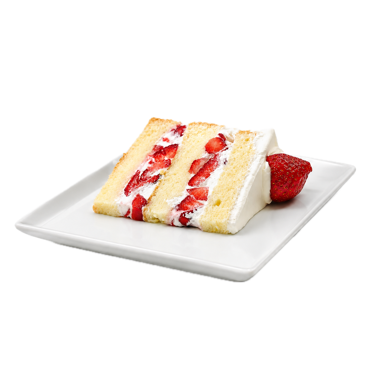 Strawberry cake slice